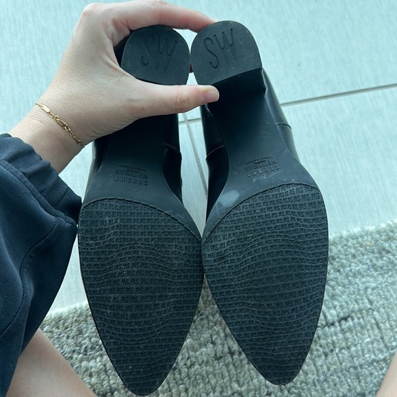 Stuart Weitzman Black Nappa Leather Booties - Picture 4 of 5